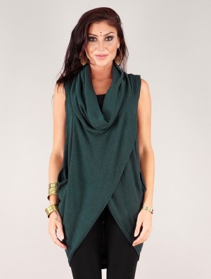 Toonzshop Amala Sleeveless Thin Pullover Pullover Damen Teal | 1024QYPRH