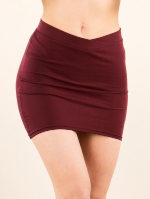 Toonzshop Azzyö Mini Skirt Rock Damen Wine | 6490ZHVDM