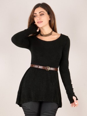Toonzshop Bohemian Tunic Pullover Pullover Damen Schwarz | 3901QEUDG