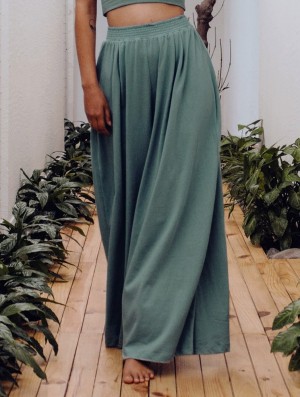 Toonzshop Booh Flared Loose Pants Hose Damen Grün | 9056YDCTE