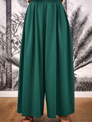 Toonzshop Booh Flared Loose Pants Hose Damen Emerald | 4601KTNUM