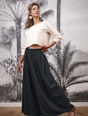 Toonzshop Booh Flared Loose Pants Hose Damen Grau | 1437SVWDA