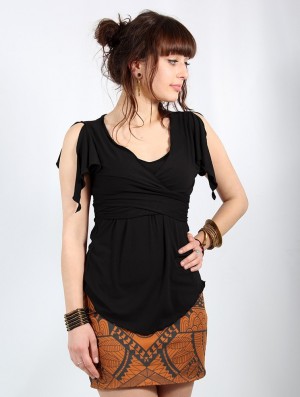 Toonzshop Chainat Tunic Top Oberteile Damen Schwarz | 7012RLXPW