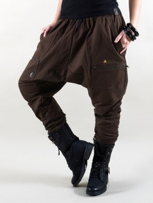 Toonzshop Cheops Gender Neutral Joggers Harem Pants Hose Damen Dunkelbraun | 8609UWMEZ