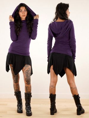 Toonzshop Chryzz Long Sleeve Top Oberteile Damen Lila | 2897SLDOB