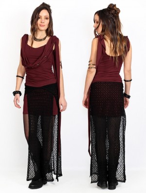 Toonzshop Creature Crochet Skirt Rock Damen Wine | 7869VIYDZ