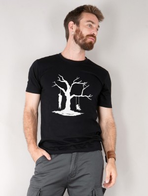 Toonzshop Death Versus Play Printed Short Sleeve T-shirt T-Shirt Herren Schwarz | 4953RWFVO