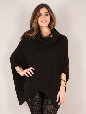 Toonzshop Doomi Poncho Ponchos Damen Schwarz | 4057DQGRU