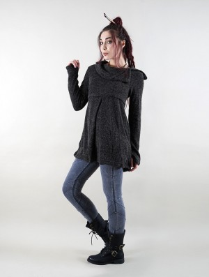 Toonzshop Ekantika Tunic Pullover Pullover Damen Grau | 9683MSIAW