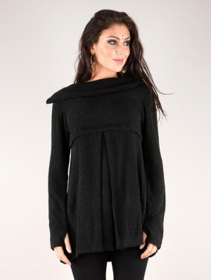 Toonzshop Ekantika Tunic Pullover Pullover Damen Schwarz | 7341ZRUIF