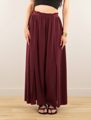 Toonzshop Félise Split Loose Pants Hose Damen Wine | 4871NMAWC