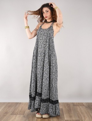 Toonzshop Gaia Long Dress Kleid Damen Schwarz | 0472CAHKR