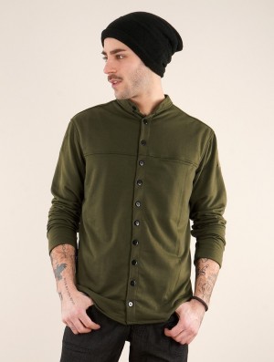 Toonzshop Herendil Long Sleeve Shirt T-Shirt Herren Grün | 1580RFGIN