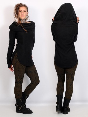 Toonzshop Hookäa Long Sleeve Top Oberteile Damen Schwarz | 5163SHBED