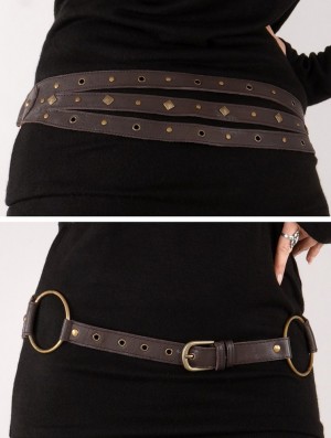 Toonzshop Hyppolita Wide Belt Gürtel Damen Braun | 5037ZAOLR