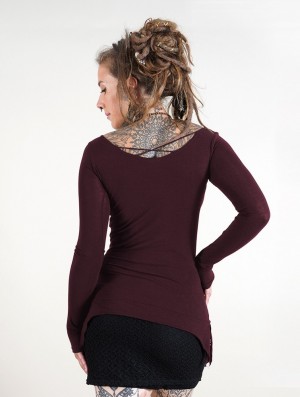 Toonzshop Jäleeya Long Sleeved Top Oberteile Damen Wine | 5274BNLTC