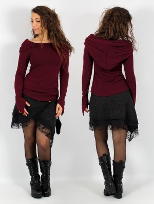 Toonzshop Karmäa Pullover Pullover Damen Wine | 6210OVJUK