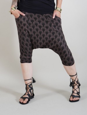 Toonzshop Komodo Drop Printed Harem Pants Hose Damen Braun | 0352YXJOS