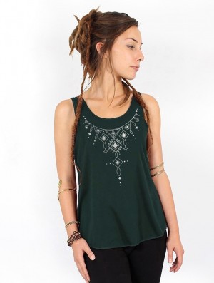 Toonzshop Kyaani Printed Tank Top Tanktop Damen Silber | 8714ITHBE