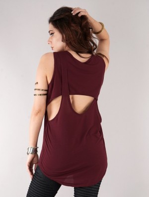 Toonzshop Leigha Loose Sleeveless Top Oberteile Damen Wine | 5782ADTVR