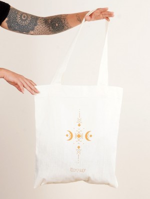 Toonzshop Luna Ayyur Tote Bag Taschen Damen Beige | 3619GMJIW