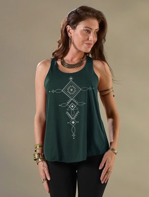 Toonzshop Luunja Printed Tank Top Tanktop Damen Silber | 4785JZVKY