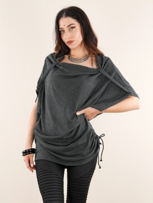 Toonzshop Mandlu Tunic Top Oberteile Damen Grau | 6841AMBST