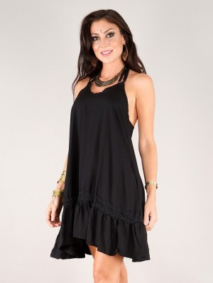 Toonzshop Maya Bare Back Short Dress Kleid Damen Schwarz | 6340SWIDM