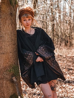 Toonzshop Melian Kimono Jacket Jacken Damen Schwarz | 4675KRJPX