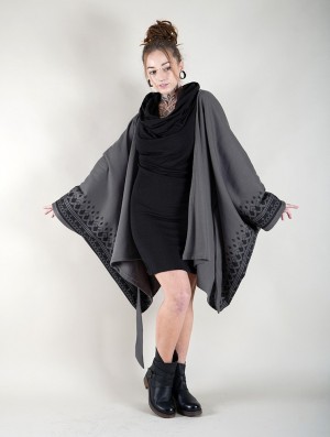 Toonzshop Melian Kimono Jacket Jacken Damen Grau | 9261KZJSM