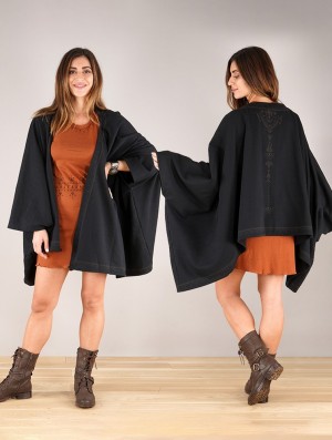 Toonzshop Melian Zohraa Kimono Jacket Jacken Damen Schwarz | 7019SUOBI