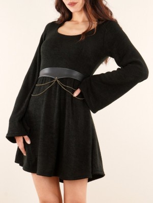 Toonzshop Müse Skater Dress Kleid Damen Schwarz | 0129FCREX
