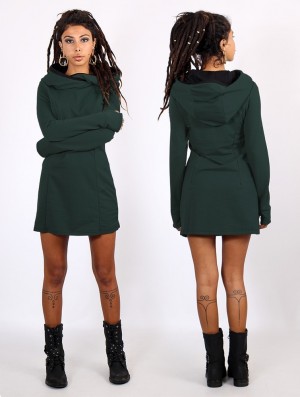 Toonzshop Myäa Sweatshirt Dress Kleid Damen Pfauen | 3054AXBSF