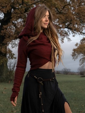 Toonzshop Nadjäa Short Pullover Pullover Damen Wine | 3856IETZM