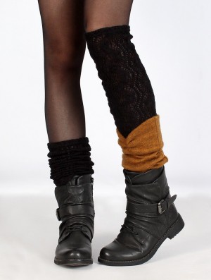 Toonzshop Naïlo Crochet Legwarmer Legwarmer Damen Schwarz | 5480WNYHC