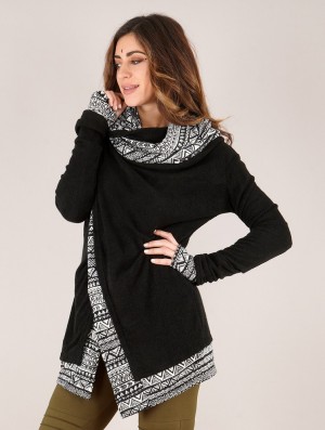 Toonzshop Namkha Awut Cardigan Strickjacke Damen Schwarz | 8253MCYNA