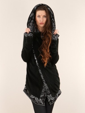 Toonzshop Namkha Heimaey Cardigan Strickjacke Damen Schwarz | 0952KJWGD