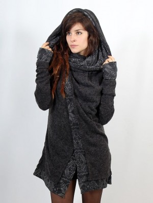 Toonzshop Namkha Heimaey Cardigan Strickjacke Damen Dunkelgrau | 9067CMVWZ