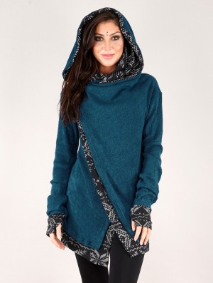 Toonzshop Namkha Heimaey Cardigan Strickjacke Damen Blau | 5291SNVAD