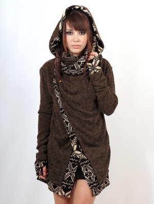 Toonzshop Namkha Ivalo Cardigan Strickjacke Damen Braun | 9452KMBEJ