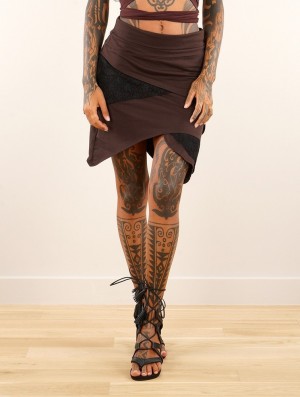 Toonzshop Nangaï Skirt Rock Damen Braun Schwarz | 5829FNGZD