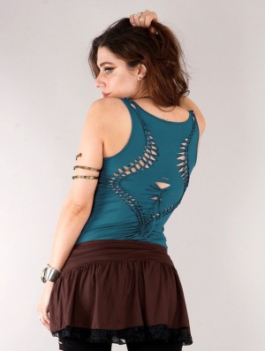 Toonzshop Naoko Tank Top Tanktop Damen Teal | 2570EFYHN