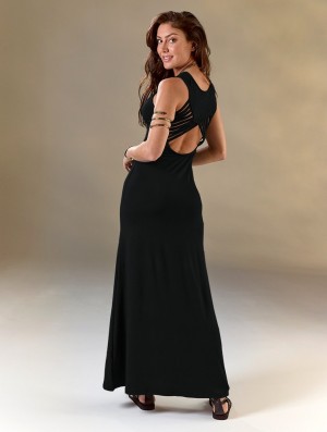 Toonzshop Nayantara Long Dress Kleid Damen Schwarz | 5397MDWEP