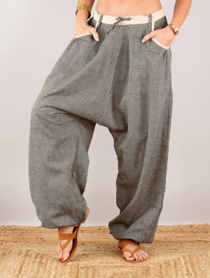 Toonzshop Niharika Gender Neutral Sarouel Pants Hose Damen Grau Beige | 1042ESJNX