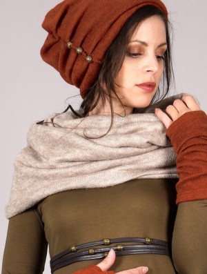 Toonzshop Oöna Snood Scarf Schal Damen Beige | 6405DUNVL