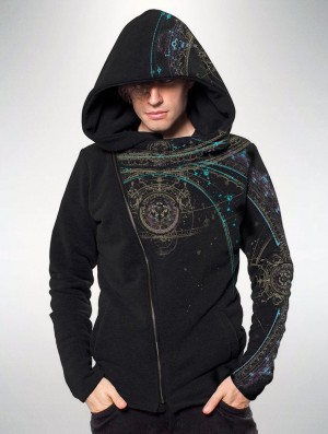 Toonzshop Portal Zip Up Hoodie Hoodie Herren Schwarz | 9128SAIFW