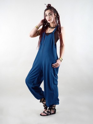 Toonzshop Sampatti Harem Pant Overalls Hose Damen Blau | 4507NQGTP