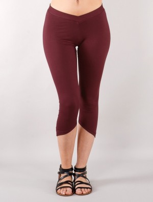 Toonzshop Shayäa Short Pointy Leggings Leggings Damen Wine | 8340WRAYG
