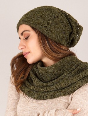 Toonzshop Sükk Crochet Dreadlocks Big Beanie Mütze Damen Grün | 2850GDORE