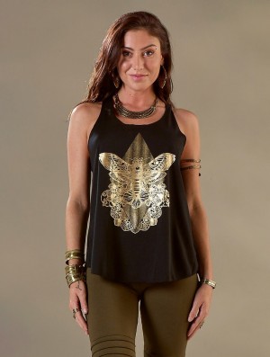 Toonzshop Sunstra Sphynx Printed Tank Top Tanktop Damen | 5792KJATP